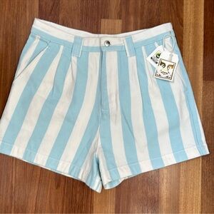 NEW WITH TAGS Blue and White Striped Shorts